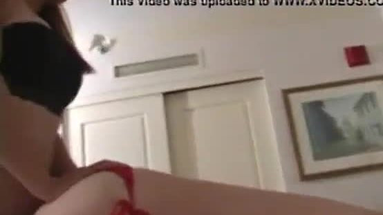 Slave in chastity pegged by his mistress