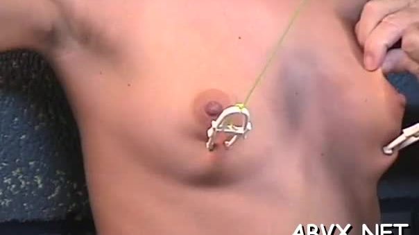 Extreme bondage for breasty legal age teenager in serious xxx scenes